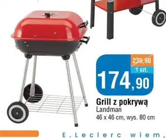 E.Leclerc Grill prostokątny z pokrywą 46 x cm landmann oferta