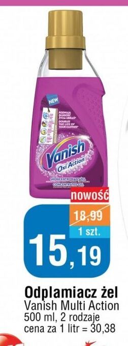 E.Leclerc Odplamiacz w żelu vanish oxi action oferta