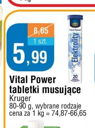 E.Leclerc Tabletki musujące elektrolity kruger oferta