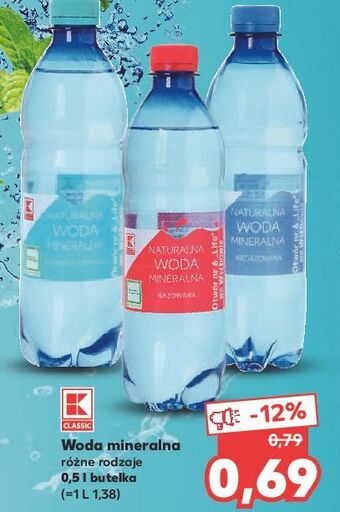 Kaufland Woda lekko gazowana k-classic oferta