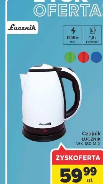 Carrefour Czajnik wk-180 zielony łucznik oferta