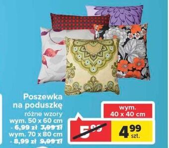 Carrefour Poszewka na poduszkę 50 x 60 cm oferta