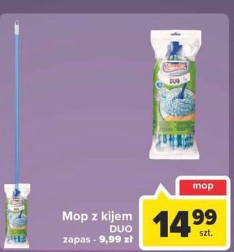 Carrefour Mop frędzlowy z kijem duo spontex oferta