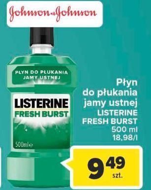 Carrefour Płyn do płukania ust listerine fresh burst oferta