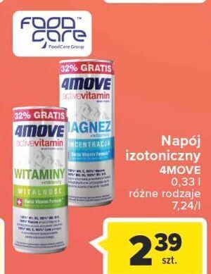 Carrefour Napój magnez + witaminy 4move active vitamin oferta