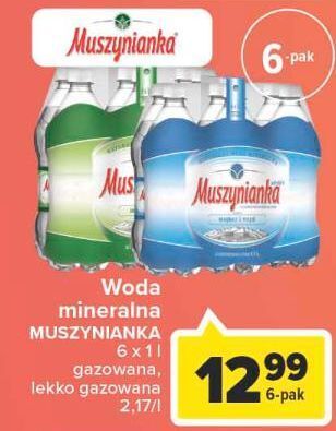 Carrefour Woda gazowana muszynianka oferta