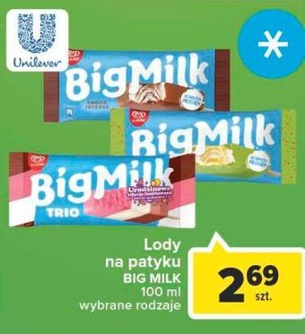 Carrefour Lód trio algida big milk oferta