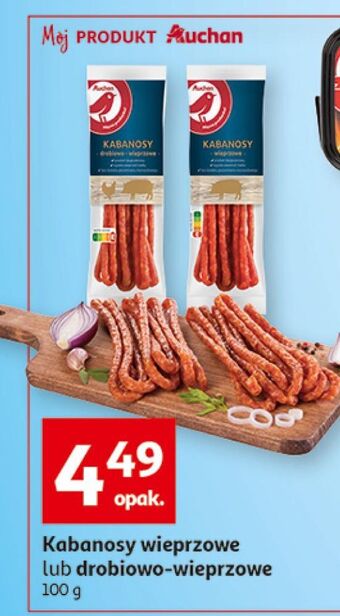 Auchan Kabanosy wieprzowe auchan oferta