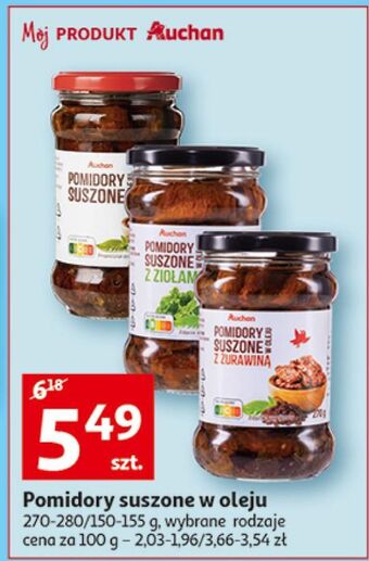 Auchan Pomidory suszone w oleju auchan oferta