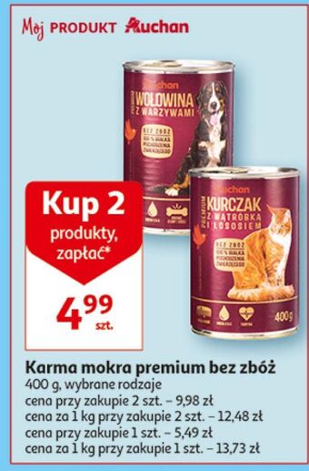 Auchan Karma dla psa wołowina z warzywami auchan różnorodne (logo czerwone) oferta