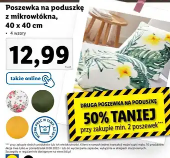 Lidl Poszewka na poduszkę 40 x cm mikrofibra oferta