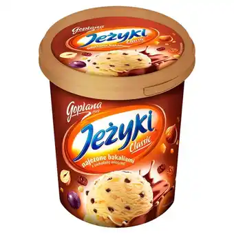 Auchan Jeżyki classic lody o smaku ciasteczkowym z bakaliami 500 ml oferta