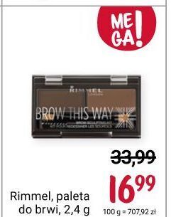 Rossmann Paleta do brwi 002 mid brown rimmel brow this way oferta