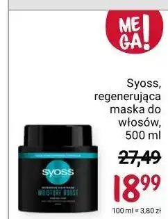 Rossmann Maska do włosów syoss moisture boost oferta