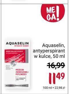 Rossmann Specjalistyczny antyperspirant przeciw zwiększonej potliwości do każdego rodzaju skóry intensive women aquaselin oferta