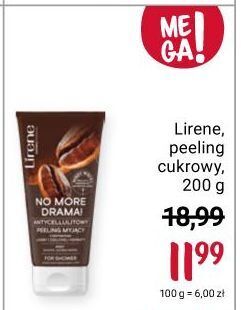 Antycelulitowy peeling cukrowy z ekstraktem kawy i zielonej herbaty lirene no more drama!