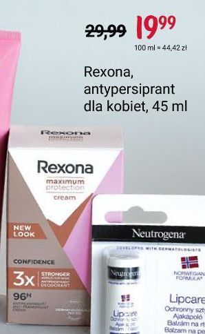 Rossmann Dezodorant confidence rexona maximum protection oferta