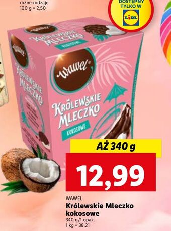 Lidl Królweskie mleczko kokosowe wawel królewskie mleczko oferta