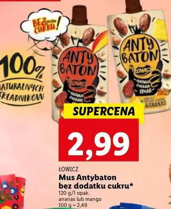 Lidl Mus daktyle & mango antybaton oferta