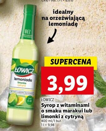 Lidl Syrop limonka cytryna łowicz oferta