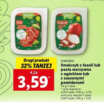 Lidl Pasta warzywna ze słonecznikiem, suszonymi pomidorami i bazylią vemondo oferta