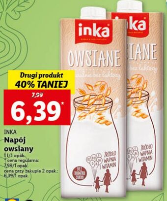Lidl Napój owsiany inka owsiane oferta