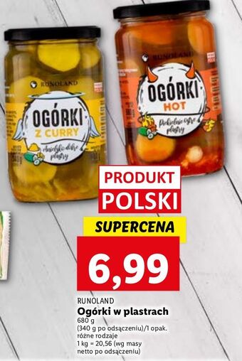 Lidl Ogórki hot runoland oferta