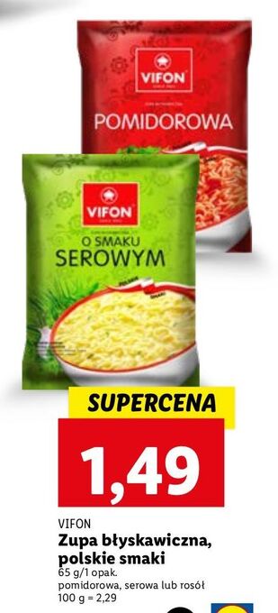Lidl Pomidorowa vifon oferta