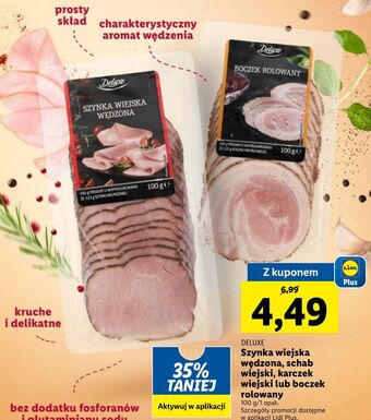 Lidl Szynka wiejska wędzona deluxe oferta