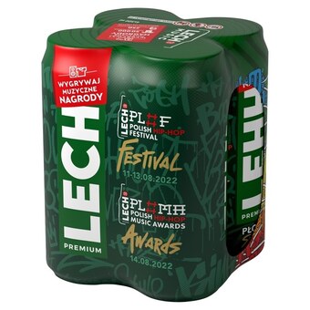 Żabka Lech premium piwo jasne 4 x 500 ml oferta