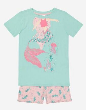 Takko Fashion Dziewczynki komplet pidżamowy koszulka i szorty - nadruk oferta