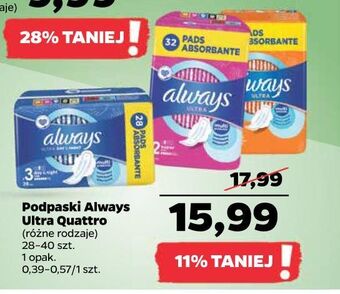 Netto Podpaski always ultra day & night oferta
