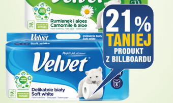Velvet delikatnie biały papier toaletowy 8 rolek