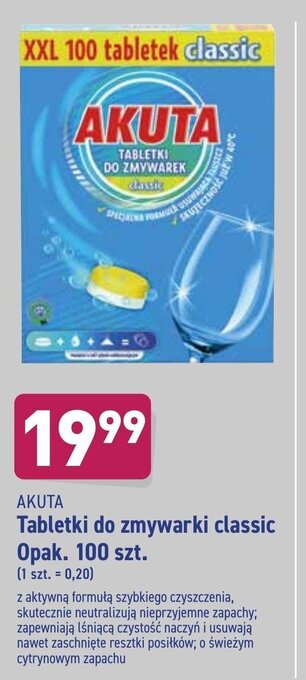 ALDI Tabletki do zmywarki classic 100szt. oferta