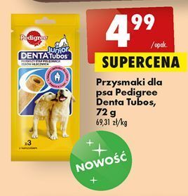 Biedronka Przysmak dla psa z kurczakiem pedigree denta tubos junior oferta