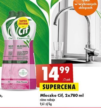 Biedronka Mleczko do czyszczenia z mikrokryształkami pink flowers cif cream oferta