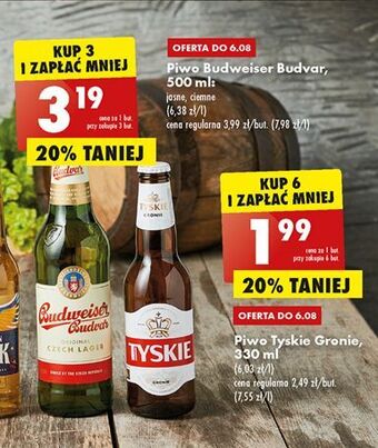 Biedronka Piwo b: dark budweiser budvar oferta