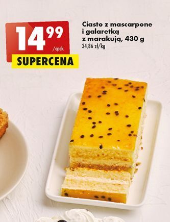 Biedronka Ciasto z mascarpone i galaretka marakują oferta