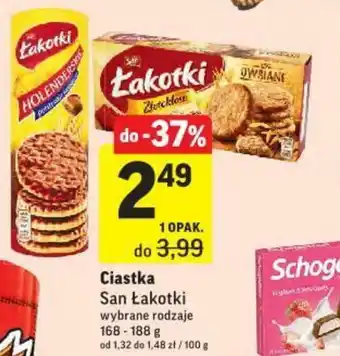 Intermarche Ciastka San Łakotki 168-188g oferta