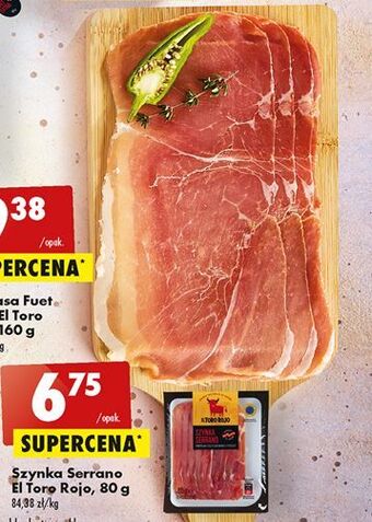 Biedronka Szynka serrano el toro rojo oferta