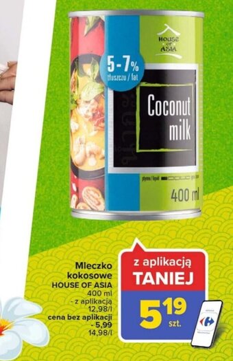 Carrefour House of Asia Mleczko kokosowe 400ml oferta
