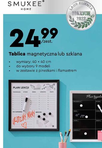 Biedronka Tablica szklana smukee home oferta
