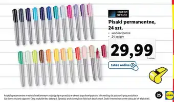 Lidl United Office Pisaki permanentne 24 szt. oferta