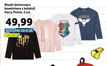 Lidl Bluzki dziewczęce bawełniane z kolekcji Harry Potter 2 szt. oferta