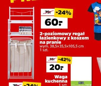 Netto 2-poziomowy regał łazienkowy z koszem na pranie oferta