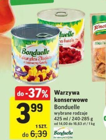 Intermarche Warzywa konserwowe Bonduelle 425ml oferta