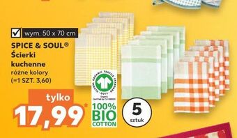 Kaufland Ścierki kuchenne 50 x 70 cm spice&soul oferta