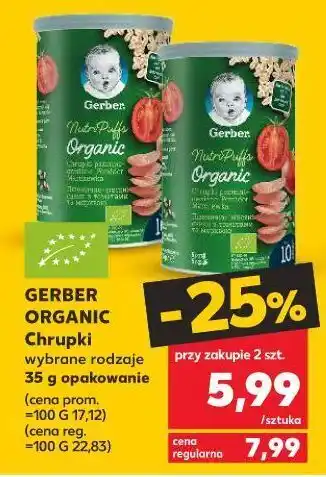 Kaufland Chrupki pszenno-owsiane pomidor i marchewka gerber organic oferta