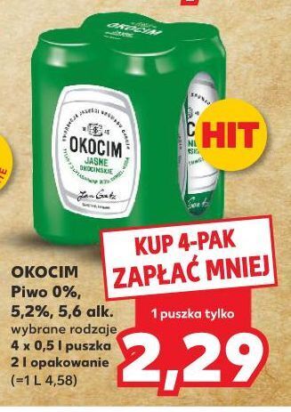 Kaufland Piwo okocim jasne okocimskie oferta