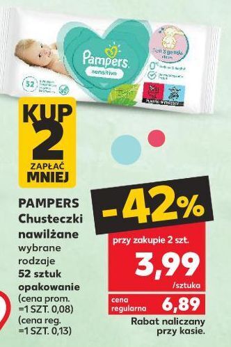 Kaufland Chusteczki nawilżane pampers sensitive oferta